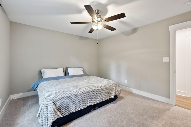 3650 Riggins Rd, Cumberland Furnace, TN 37051 - bedroom with carpet floors, baseboards, and ceiling fan