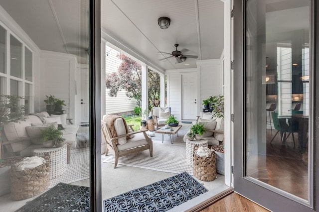 134 Fitzgerald St, Franklin, TN 37064 - sunroom / solarium with a ceiling fan
