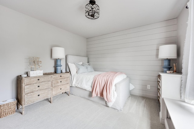 134 Fitzgerald St, Franklin, TN 37064 - bedroom with light carpet and wooden walls