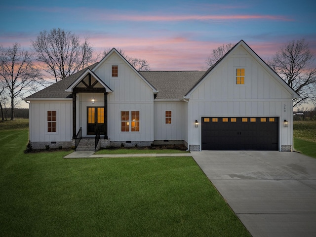 326 Dugout Rd, Summertown, TN 38483 - modern inspired farmhouse with board and batten siding, crawl space, and a lawn