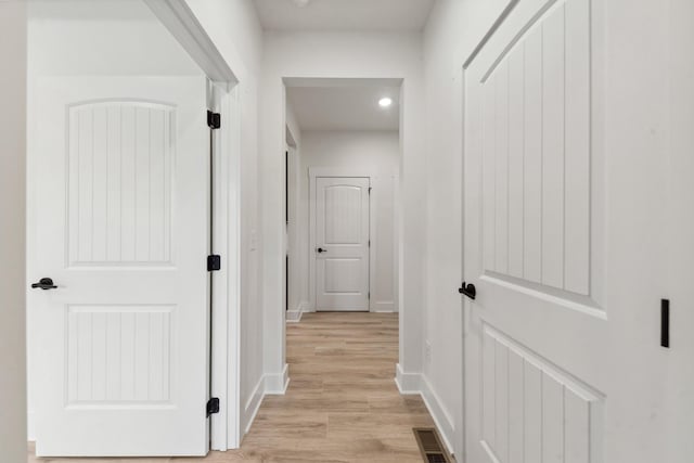 338 Dugout Rd, Summertown, TN 38483 - hallway with light wood-style floors, recessed lighting, and baseboards