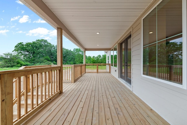 338 Dugout Rd, Summertown, TN 38483 - deck featuring view of wooded area