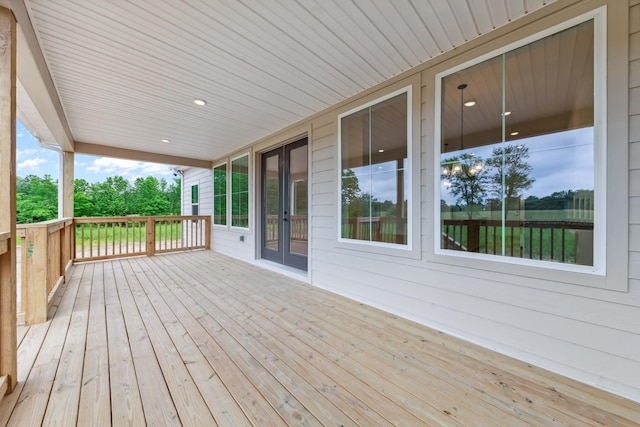 338 Dugout Rd, Summertown, TN 38483 - deck featuring french doors