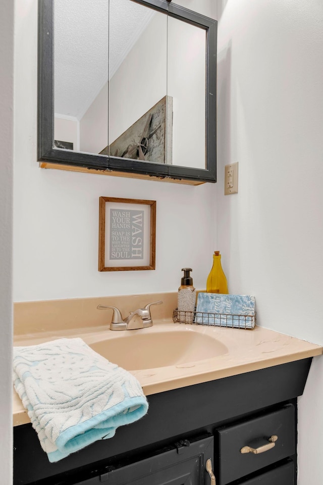 130 Shane Lee Cir, Dover, TN 37058 - bathroom with vanity and a textured ceiling