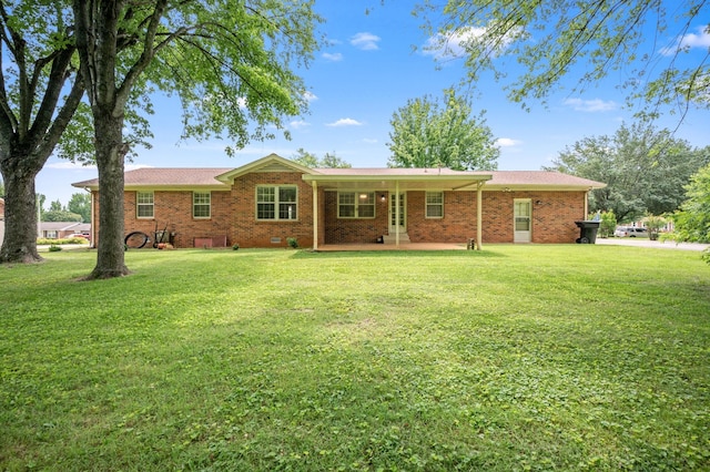 2715 Clearview Ct, Murfreesboro, TN 37129 - single story home with a front lawn, brick siding, and a patio area