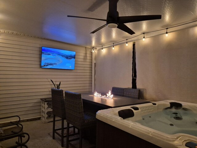 129 Southwind Run, Spring Hill, TN 37174 - carpeted cinema room with a ceiling fan
