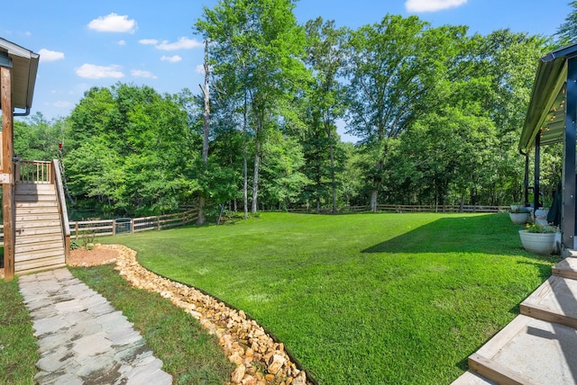 1415 Southside Rd, Southside, TN 37171 - fenced backyard featuring stairway