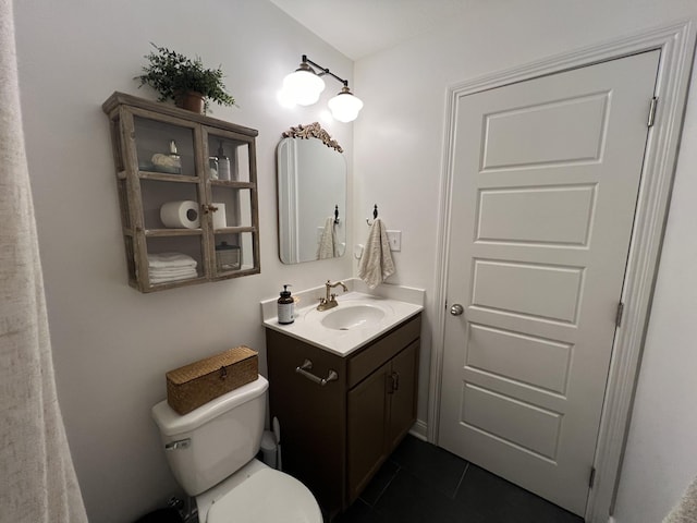 219 Dugger Dr, Clarksville, TN 37042 - bathroom featuring vanity, tile patterned flooring, and toilet