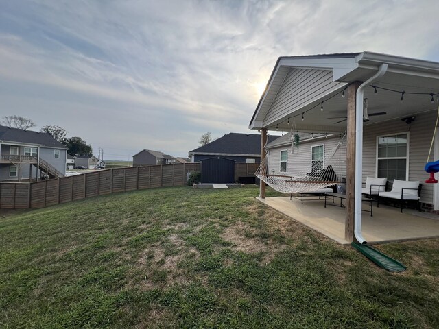 219 Dugger Dr, Clarksville, TN 37042 - view of yard featuring a patio and an outdoor hangout area