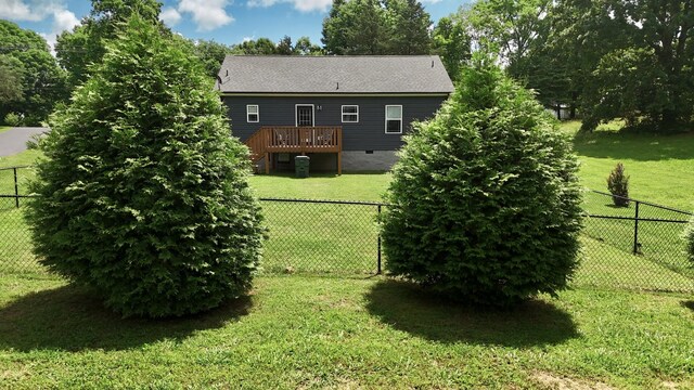 110 Saw Mill Rd, Dickson, TN 37055 - back of house featuring a wooden deck and crawl space