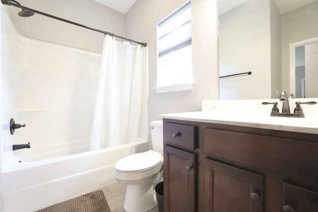 110 Saw Mill Rd, Dickson, TN 37055 - full bathroom with toilet, shower / bathtub combination with curtain, and vanity