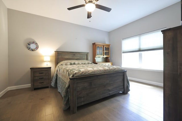 110 Saw Mill Rd, Dickson, TN 37055 - bedroom featuring baseboards, wood finished floors, and ceiling fan