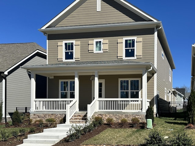 7131 Frances St, Fairview, TN 37062 - view of front of house with covered porch and stairs