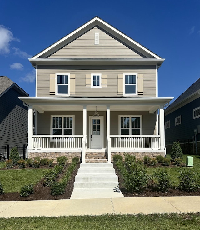 7131 Frances St, Fairview, TN 37062 - view of front of property with covered porch