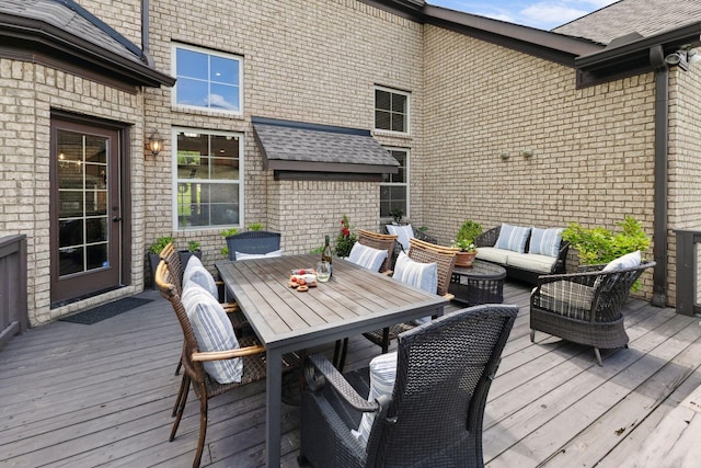 9201 Dutch Belted Ct, Nolensville, TN 37135 - wooden terrace featuring an outdoor living space and outdoor dining space
