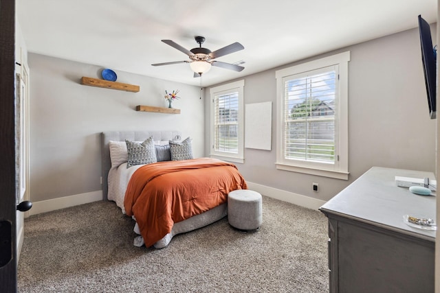 9201 Dutch Belted Ct, Nolensville, TN 37135 - carpeted bedroom featuring baseboards and ceiling fan