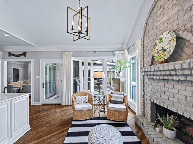 1004 Jones Pkwy, Brentwood, TN 37027 - sunroom / solarium featuring vaulted ceiling and a chandelier