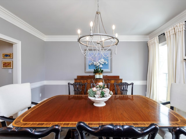 1004 Jones Pkwy, Brentwood, TN 37027 - dining area featuring a chandelier and crown molding