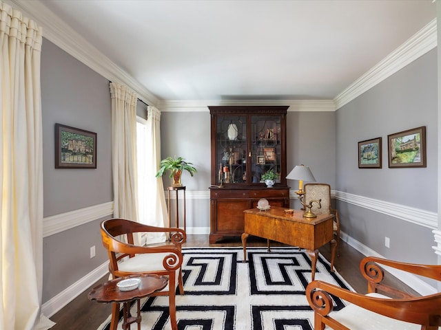 1004 Jones Pkwy, Brentwood, TN 37027 - office with wood finished floors, ornamental molding, and baseboards