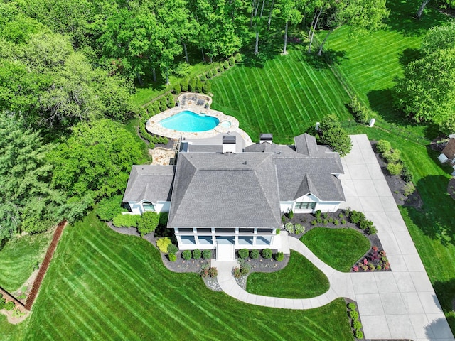 1004 Jones Pkwy, Brentwood, TN 37027 - aerial view of property and surrounding area with a pool area
