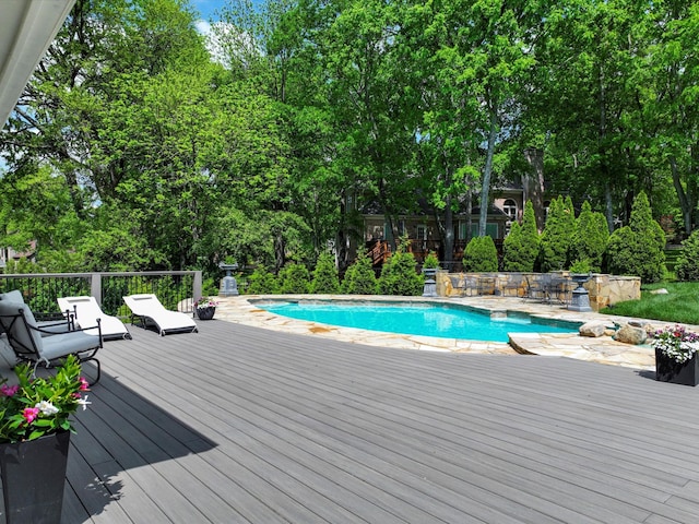 1004 Jones Pkwy, Brentwood, TN 37027 - outdoor pool with a deck and view of scattered trees