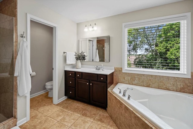 2740 Alvin Sperry Pass, Mount Juliet, TN 37122 - full bath featuring vanity, a bath, a stall shower, tile patterned flooring, and toilet