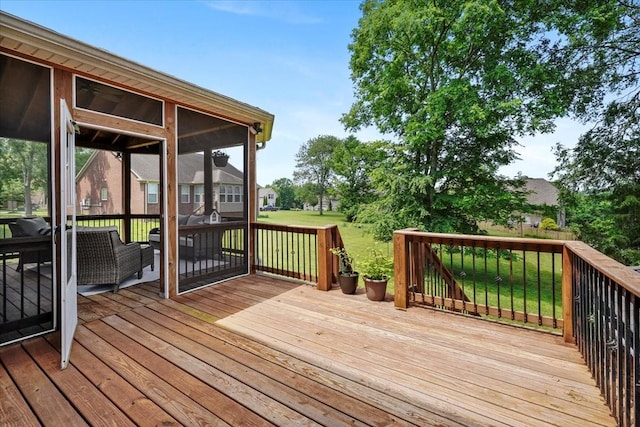 2740 Alvin Sperry Pass, Mount Juliet, TN 37122 - deck with a sunroom and a yard