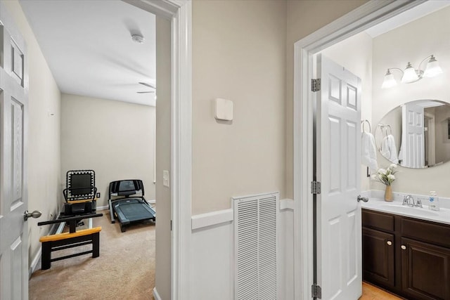 2740 Alvin Sperry Pass, Mount Juliet, TN 37122 - corridor featuring light colored carpet and a sink