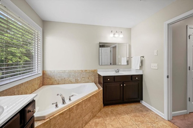 2740 Alvin Sperry Pass, Mount Juliet, TN 37122 - bathroom featuring vanity, a bath, and tile patterned floors