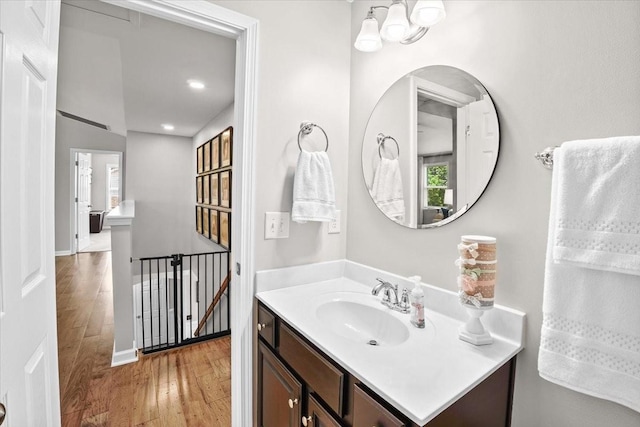 2740 Alvin Sperry Pass, Mount Juliet, TN 37122 - bathroom with wood finished floors, vanity, and recessed lighting
