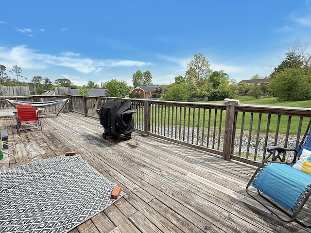 3113 Stafford Dr, Nashville, TN 37214 - deck featuring a grill and a yard