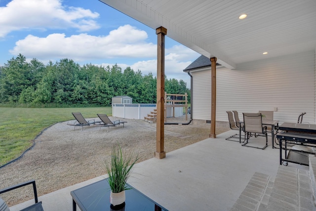 1270 Post Oak Rd, Belvidere, TN 37306 - view of patio featuring outdoor dining area
