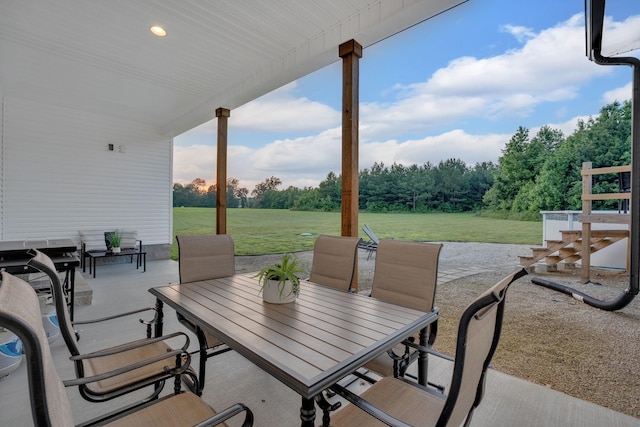 1270 Post Oak Rd, Belvidere, TN 37306 - view of patio with outdoor dining area