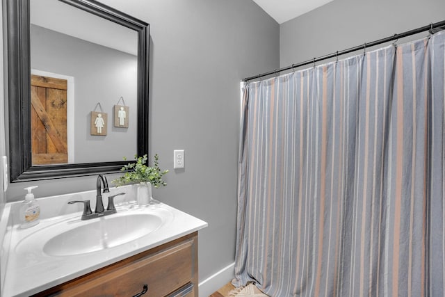 1270 Post Oak Rd, Belvidere, TN 37306 - bathroom with vanity and curtained shower