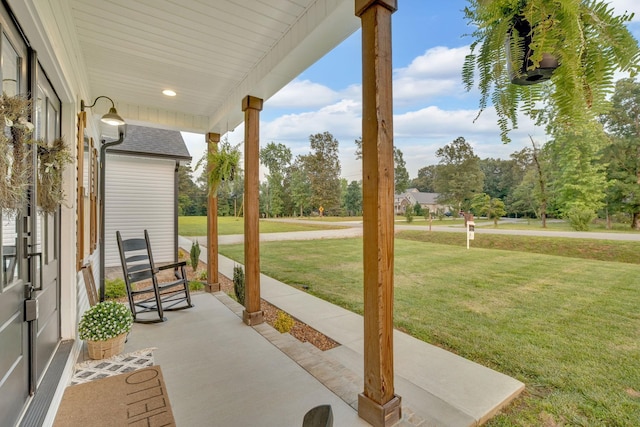 1270 Post Oak Rd, Belvidere, TN 37306 - covered porch with a lawn