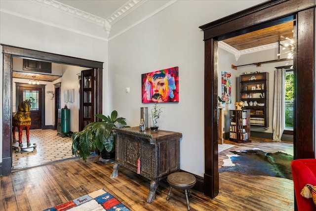207 Main St E, Wartrace, TN 37183 - hall with wood-type flooring and ornamental molding