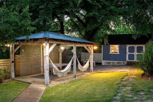 207 Main St E, Wartrace, TN 37183 - view of yard with a gazebo and a patio