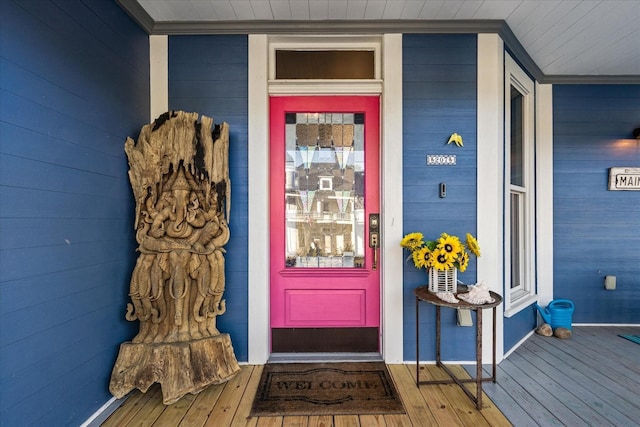 207 Main St E, Wartrace, TN 37183 - doorway to property featuring covered porch