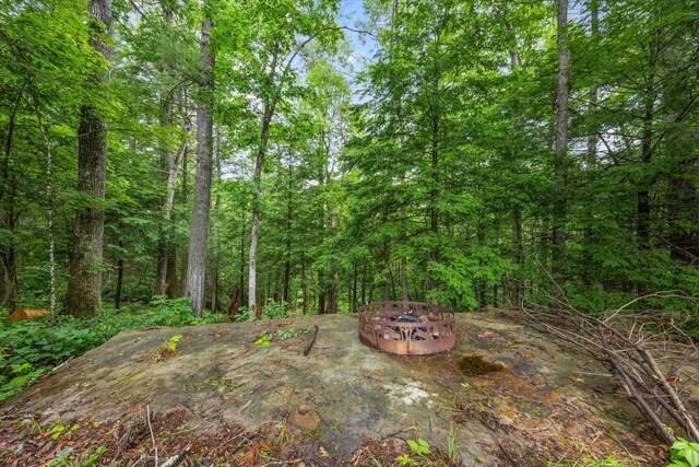 439 Ferry Bend Trl, Crossville, TN 38571 - view of patio with a wooded view