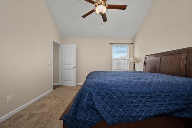 4713 Pompano Ln, Murfreesboro, TN 37128 - bedroom with lofted ceiling, carpet floors, and ceiling fan