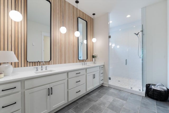 2123 Scott Ave Unit A, Nashville, TN 37216 - full bathroom with double vanity and a shower stall