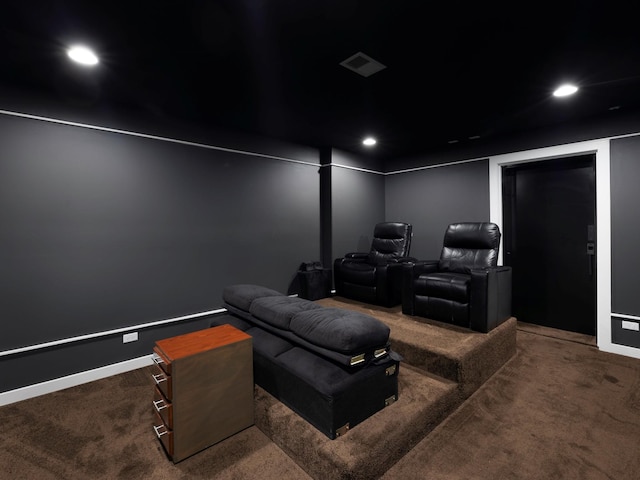 1288 Rogues Fork Rd, Bethpage, TN 37022 - home theater with carpet and recessed lighting