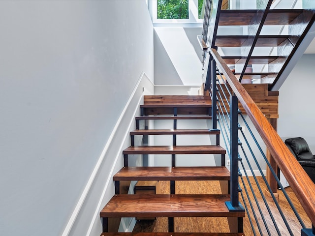 1288 Rogues Fork Rd, Bethpage, TN 37022 - stairs featuring wood finished floors