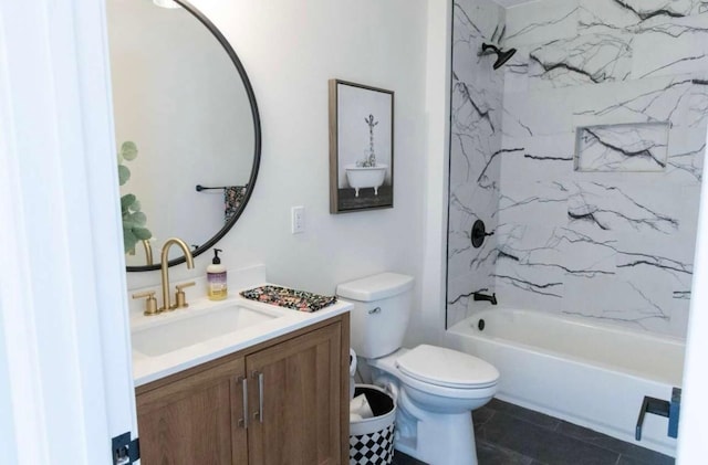 1767C W Main St, Franklin, TN 37064 - full bath featuring vanity,  shower combination, toilet, and tile patterned flooring