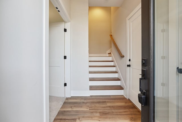 107 E 9th St Unit C5, Columbia, TN 38401 - stairway featuring wood finished floors and baseboards