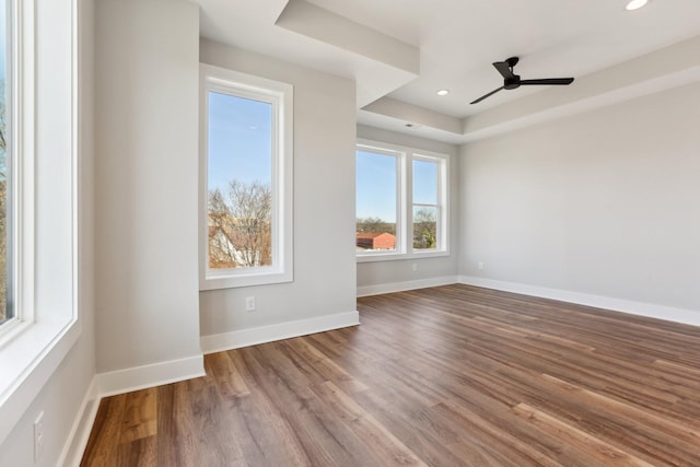 107 E 9th St Unit C5, Columbia, TN 38401 - unfurnished room featuring wood finished floors, a ceiling fan, recessed lighting, and baseboards