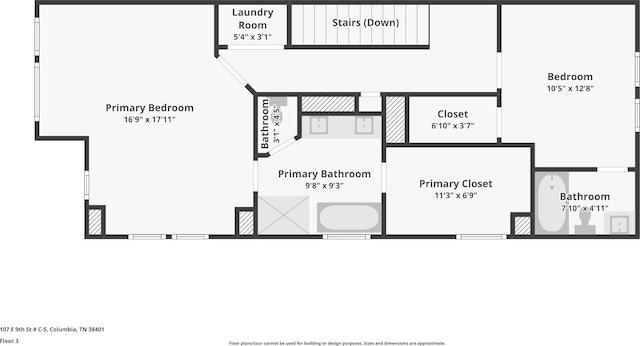 107 E 9th St Unit C5, Columbia, TN 38401 - home floor plan