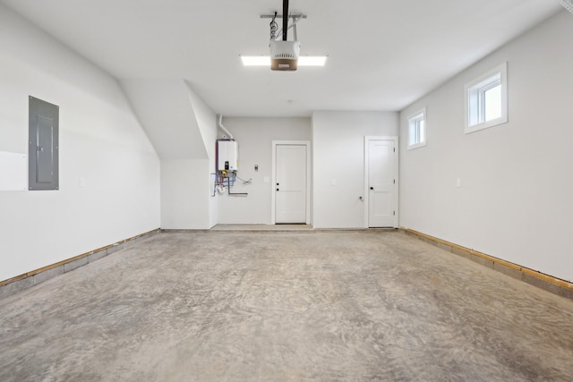 107 E 9th St Unit C6, Columbia, TN 38401 - garage with electric panel, a garage door opener, and water heater
