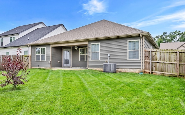 1175 Eagles Nest Ln, Clarksville, TN 37040 - back of house with a patio, central air condition unit, and roof with shingles
