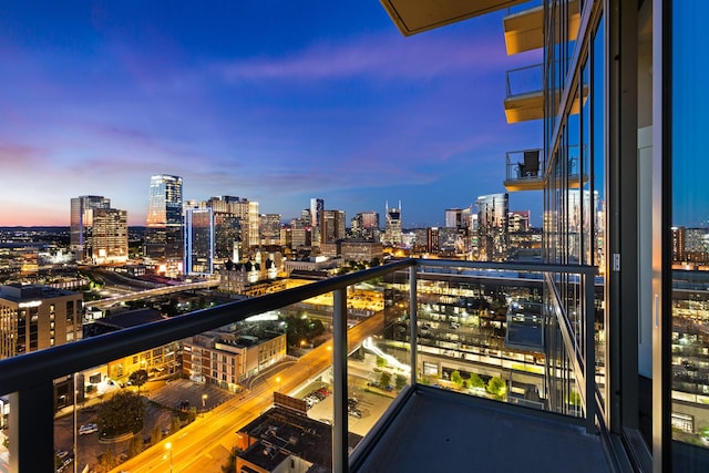 1212 Laurel St Unit 1902, Nashville, TN 37203 - balcony at dusk with a city view